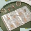 Jewelry Pouches Bags Storage Desktop Der Organizer Boxes Transparent Necklace Bracelet Ring Book Holder Bag Drop Delivery Packing Disp Dhtsg