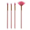 Make-up-Pinsel, 4-teiliges Set, Augen-, Augenbrauen-, Fächerform-Pinsel, langer Griff, Concealer, professionelles Make-up