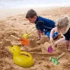 Giochi con la sabbia Divertimento in acqua Strumento con pala da spiaggia Giocattoli con sabbia con custodia Genitore-figlio interattivo Set da gioco estivo all'aperto Gioco Sandbox Giocattoli per i più piccoli 240321