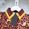 Nuovi vestiti firmati per bambini vestiti per ragazze Gonna design in vita Abito da principessa Taglia 90-150 CM Abito da bambino con stampa leopardata sexy 24Mar