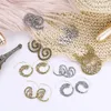 Dangle Earrings 8 Different Designs Ethnic Style Feather Shape Gear Hollow-Out Silver Plated Golden Drop Women