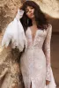 Grabiafful Suknie ślubne Seksowne Split Front Front Wedding Suknie koronki z długim rękawem arabski