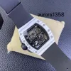 Berömd Watch Grestest Wrist Watch RM Wristwatch RM61-01 White NTPT Runway Limited Edition Sport Machinery Wrist Chronograph