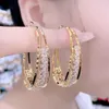 Circle High-end Earrings for Women in New Trend Light Luxury Niche Design Exquisite Temperament and 8b6n