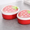 Vaisselle 4 pièces bac à fraises bureau porte-déjeuner étui extérieur conteneur boîte à déjeuner pratique Portable Bento