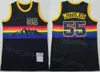 Maglia da basket retrò Carmelo Anthony 15 Allen Iverson 3 Clyde Drexler 22 Dikembe Mutombo 55 All Stitched Team Blu Bianco Giallo Nero Vintage Uomo