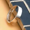 Bagues de cluster Real Fine Silver 999 Band Hommes Femmes Lover's Smooth Ring Us: 4-9