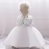 Mädchenkleider Kinder Hut Blumenkleid für Baby Mädchen Infantil 1. Geburtstag Hochzeit Tutu Prinzessin Weihnachtskostüm