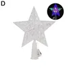 Christmas Decorations 15cm Decoration Transparent Luminous Tree Top Light Star Colored Warm Z0d1