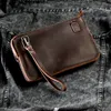 Leather Briefcase File Bag Genuine Leather Documents Pouch Featured Crazy Horse Cow Leather A4 File Hand bag Formal Business