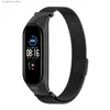 시계 밴드 스트랩 Xiaomi Mi 밴드 5 6 손목 금속 팔찌 스테인레스 스틸 밀라노 MIBAND MI BAND 6 MIBAND 5 WRISTBANT SUIT Y240321