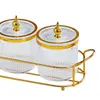 Plates Dry Fruit Tray With Lid Divided Nut Bowl For Living Room Kitchen Wedding