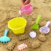 Piasek Water Water Fun Yellow-Bucket Bath Sand Cuche Zabawa Baby Soft Pp Play Pand Tool Children Beach Zabucia 240321