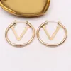 18K Gold Plated Luxury Designer Stud Double Letter Earring Famous Women Classic Fashion Style Earring Wedding Party Jewerlry 20Mixed