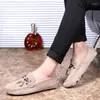 Casual Shoes Fashion Trends Leather For Men Comfort Formal Slip-on Soft Bottom Round Head Mens Driving Business Loafers