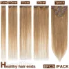 Extensões Snoilite Extensões de Cabelo Natural 5080g Cabelo Humano Fino Reto Peruca 8 "24" 8 Pçs/set Cabeça Cheia Clipe Em Grampo de Cabelo Natural