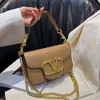 Borsa a tracolla Designer Borsa da donna semplice da donna di marca più venduta Borsa da donna a spalla singola alla moda Trama di colore Borse quadrate piccole Nuovo stile