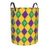 Laundry Bags Foldable Basket For Dirty Clothes Mardi Gras Carnival Pattern Storage Hamper Kids Baby Home Organizer