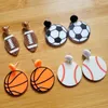 Baumelnde Ohrringe, Fußball, Fußball, Basketball, Baseball, Tropfen, Schmuck, Geschenk für Damen und Herren