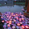 100 pçs multicolorido seda artificial lótus desejando luz velas flutuantes piscina lanterna para decoração de festa de casamento de aniversário