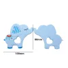 Collares Chenkai 10 Uds elefante de silicona Koala mordedor en forma de animal bebé mordedor de dibujos animados chupete libre de BPA collar para masticar infantil juguete para la dentición