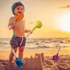 Giochi con la sabbia Divertimento in acqua Strumento con pala da spiaggia Giocattoli con sabbia con custodia Genitore-figlio interattivo Set da gioco estivo all'aperto Gioco Sandbox Giocattoli per i più piccoli 240321