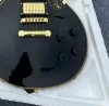 Custom Shop, Made in China, LP Custom hochwertige E-Gitarre, schwarz, dreiteiliger Tonabnehmer fa8d