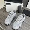 Unisex Designer Buty Casual Buty Grube podwiezione buty damskie skórzane koronkowe trampki Platforma Platforma Running Trainers Letters Woman Gym Bneakers Duży rozmiar 35-42-46 z pudełkiem