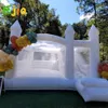 For Party Activities Party Rentals White Commercial PVC Inflatable Wedding Bounce Castle With slide