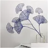 Flores decorativas grinaldas 1 pc falso casamento ginkgo folha ramo artificial folhas casa loja decoração festa suprimentos gota deli homefavor dhzli