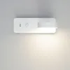 Vägglampa inomhus LED-lampor 9W dimning med USB ladda sovrum vardagsrummet nordiskt modernt sängljussvart