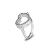 Cluster Rings Sparkling Floating Heart Locke 925 Sterling-Silver-Jewelry