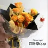 DEISGNER FLOWER WRAPPY PAPPER LJUSLIGA CLOVER OPP DUST-SOURT PAPERS Vattentät Cellofan N Rose Bouquet Floral Package Flowers Material