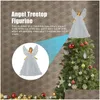 Juldekorationer Angel Tree Topper Treetop Figurin Elegant 8in Party Favors For Home and Drop Delivery Garden Festive Supplies OT4JX