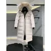 Veste de Noël Puffer Cananda GooseDoudoune canadienne pour femme Parkers d'hiver mi-longueur au-dessus du genou à capuche épaisse et chaude Chenghao01 624 520