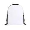School Bags Sublimation Blank Schoolbag Student Backpack Bag Children Kids Polyester Black Travel Storage For Heat Transfer Print