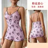 Survêtements pour femmes Feiyun's Love Print Sexy Camisole Combinaison Fun Lingerie Maison Vêtements 625 1UXQ