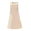 Casual Dresses Summer Dress Round Neck Sleuntveless Simple Fram Fick Solid Color Refresing Breatble Women's Clothing