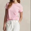 2024 Nowy luksusowy projektant T-shirt 100% bawełniane kobiety koszulka punkowa Summer krótkie rękawy żeńskie RL T-shirty swobodne topowe odzież uliczna