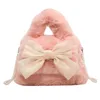 Sacs de soirée Mode Peluche Dames Sac à main Automne Hiver Sac à bandoulière Couleur Solide Petit Carré Filles Cartables Fausse Fourrure Femmes Épaule