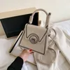 Totes Folding Handle Stone Patent White Crossbody Bags For Women 2024 Small Handbag Bag PU Leather Hand Ladies Designer