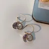 Pendientes colgantes S925 aguja brillante cristal grande de gama alta mujeres 2024 fiesta de boda para como regalos