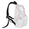 Sırt çantası mermer çiçek pembe öğrenci okul çantaları dizüstü bilgisayar kadınlar için özel kadın seyahat mochila