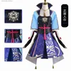 Cosplay Costumes d'anime nom du jeu Genshin Impact Kamisato Ayaka jeu de rôle robe Lolita perruque de Ski Fantasia Anime fille Costume de fêteC24321