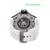 Crystal Automatic Wrist Watch RM Wristwatch RM028 Automatisk 47mm Titanium Mens Strap Watch RM028 AJ Ti-Ti