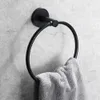 Pierścienie ręczników Nowoczesne minimalistyczny design czarny lub chromowany ręczniki