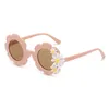 Sunglasses 2024 Children Sunflower Kids Cute Round Frame Daisy Flowers UV400 Shade Glasses For Girls Boys Baby