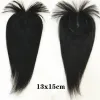 Toppers 3D Fringe Neat Air Bang Topper 9x14cm Black Swiss Lace Women Topper Clips In 13X15CM Virgin Human Hairpieces