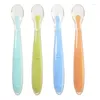 Spoons Auxiliary Spoon Suitable For Babies Over 4 Months Environment-friendly Grade Silica Gel Safe Soft Silicone Tableware