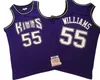 Camisas de basquete retrô costuradas autênticas Jason 55 Williams